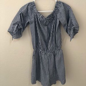 Black and White Gingham Strapless Romper